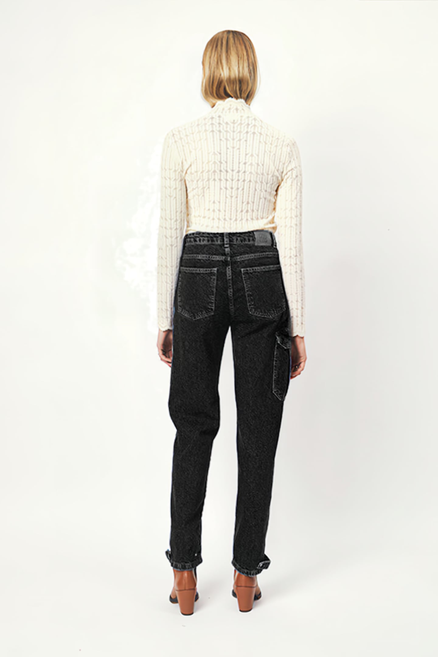 PRESTON CARGO JEANS WASHED BLACK 2