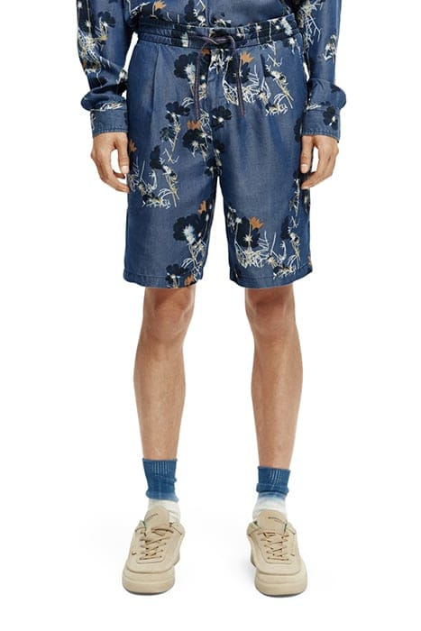 RELAXED-FIT ALLOVER PRINTED PLEATED SHORTS COMBO A 1