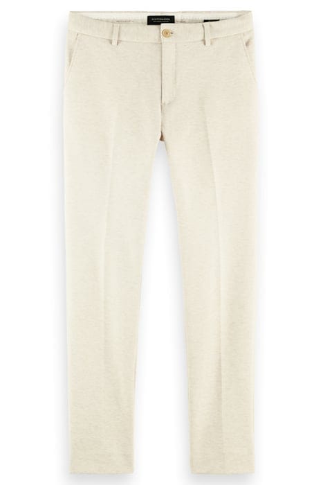 MOTT - SUPER SLIM-FIT YARN-DYED KNITTED CHINO STONE MELANGE 1