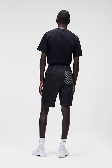 JERSEY DENIM SWEAT SHORTS NAVY 2