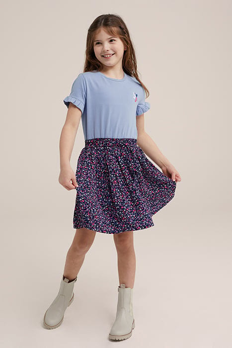 DRESS MID LENGTH BLUE 2