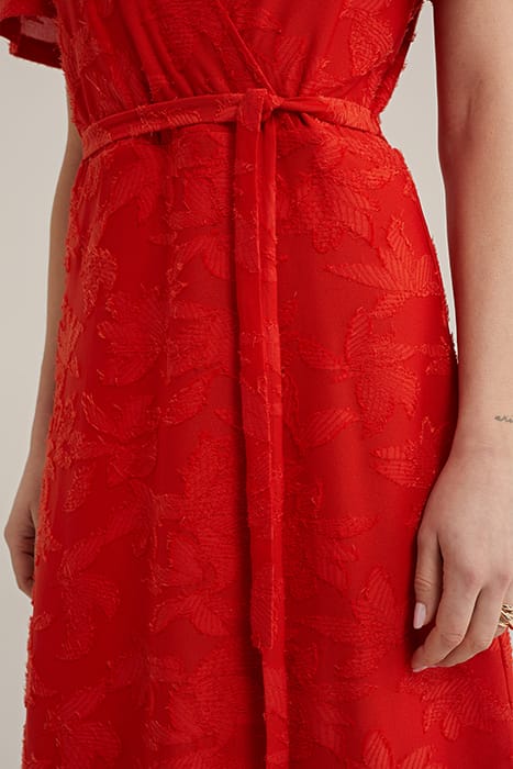 DRESS MIDI FIRE RED 5