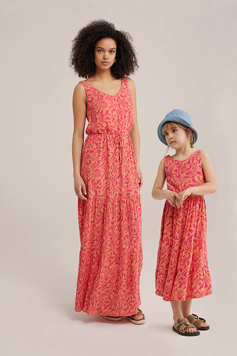 DRESS MAXI LENGTH BRIGHT PINK 6
