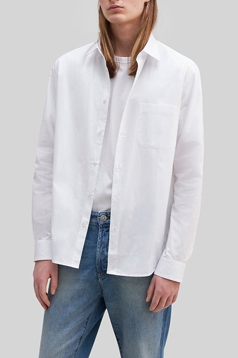 UNISEX WHITE ORGANIC COTTON GENDER FREE SHIRT 1