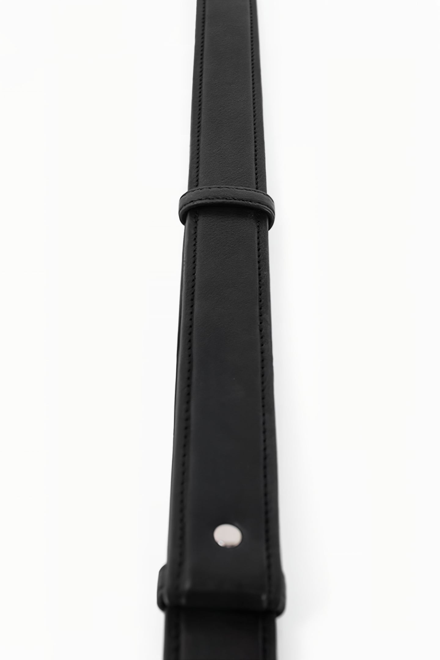 BLACK LEATHER BELT WITH ROTATING BUCKLE 5