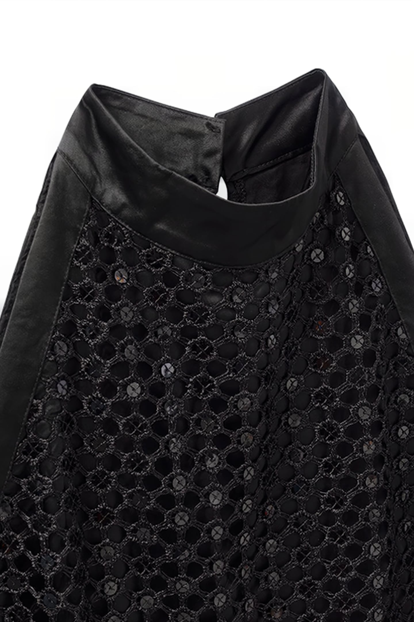 BLACK LACE MIDI DRESS WITH AMERICAN ARMHOLES 7