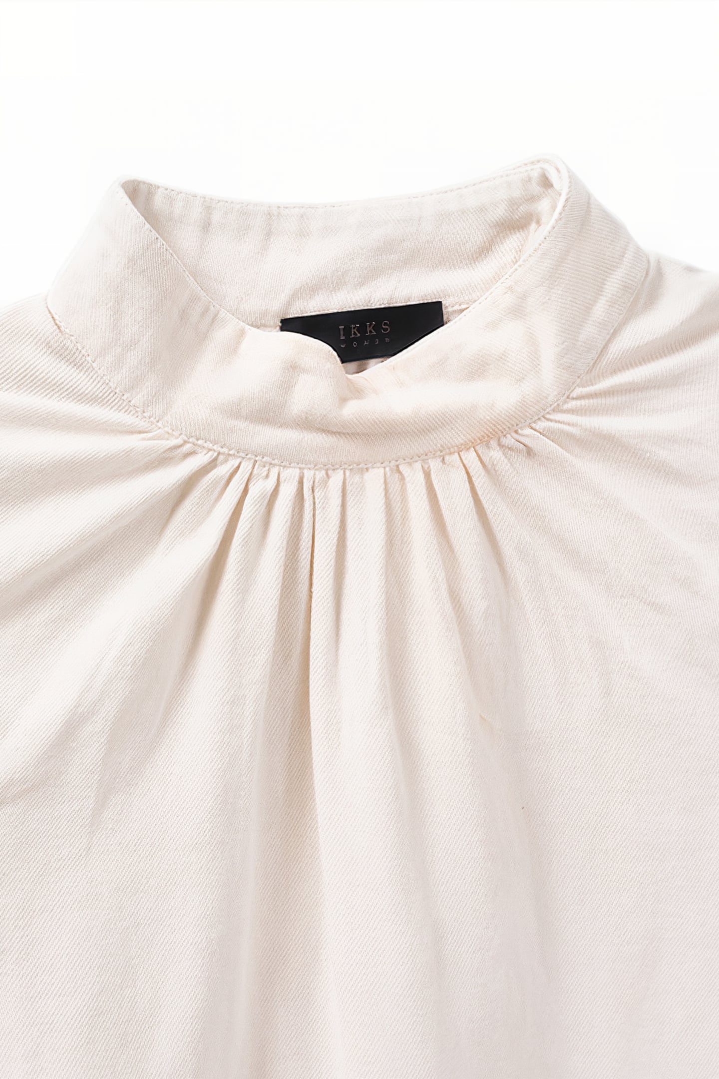 LIMESTONE ORGANIC COTTON BLOUSE, BUTTONED COLLAR 6