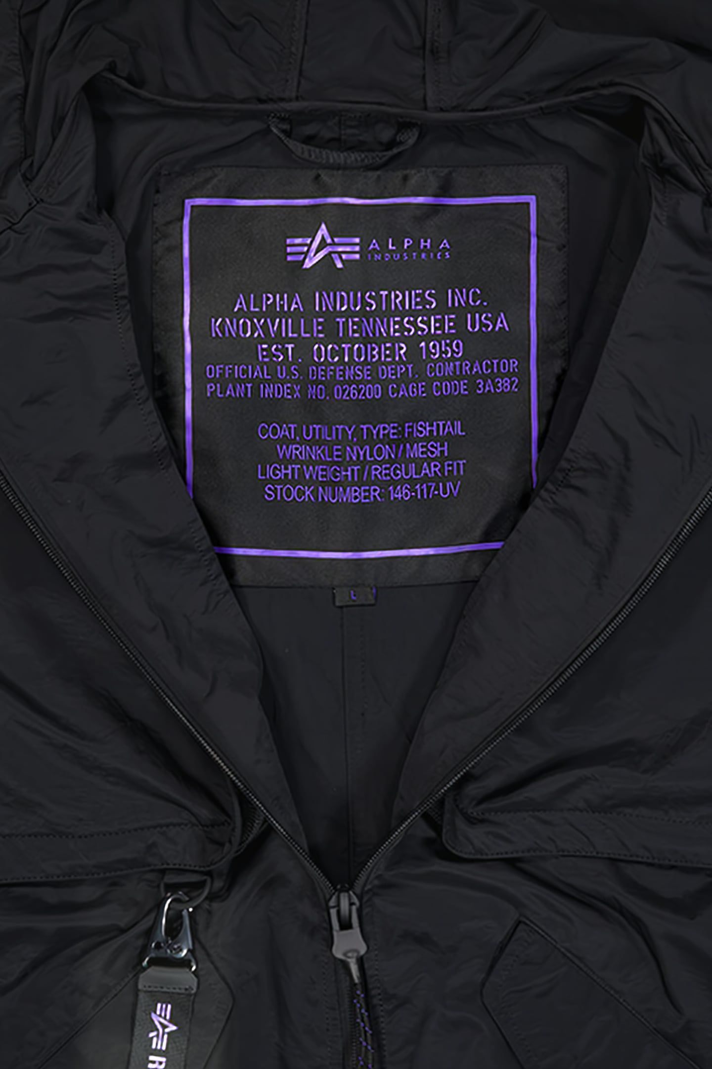 UTILITY FISHTAIL JACKET UV BLACK 6