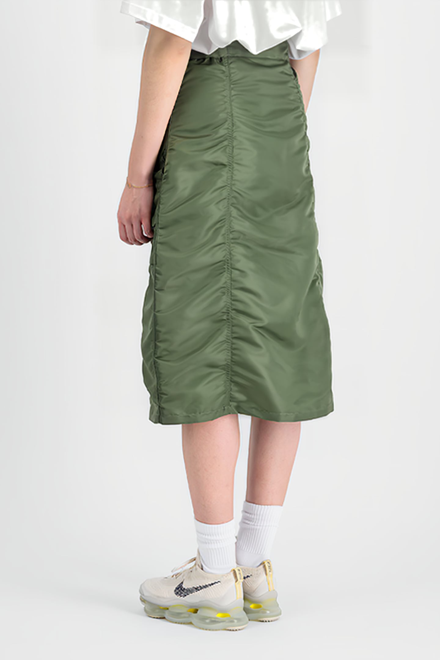 MA-1 MIDI SKIRT SAGE-GREEN 2