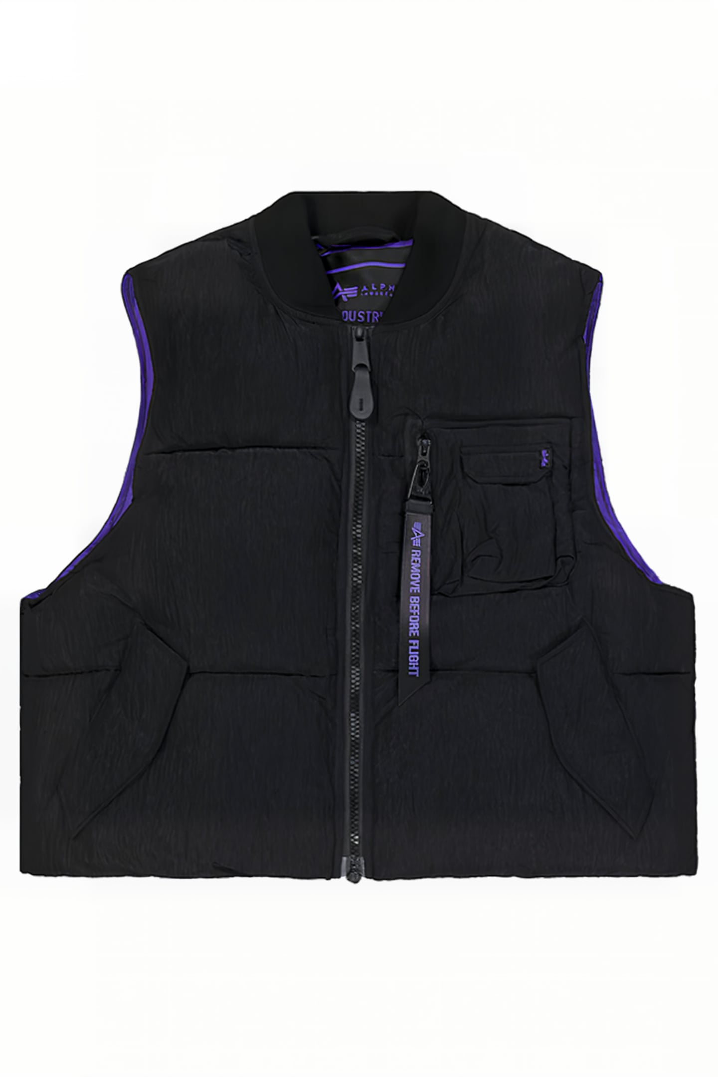 MA-1 PUFFER VEST UV BLACK 1