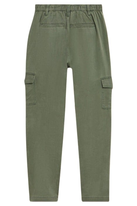 ARLO TENCEL CARGO TROUSER MID GREEN 4