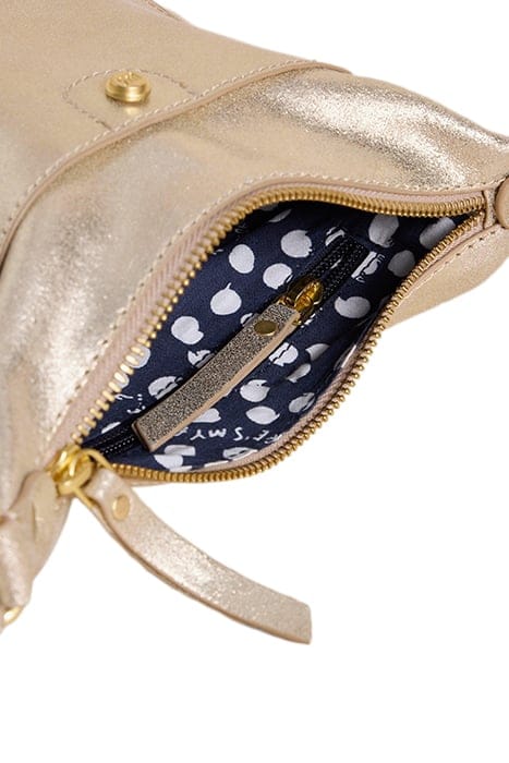 MINI FERN LEATHER CROSSBODY GOLD TONE METALLIC 5