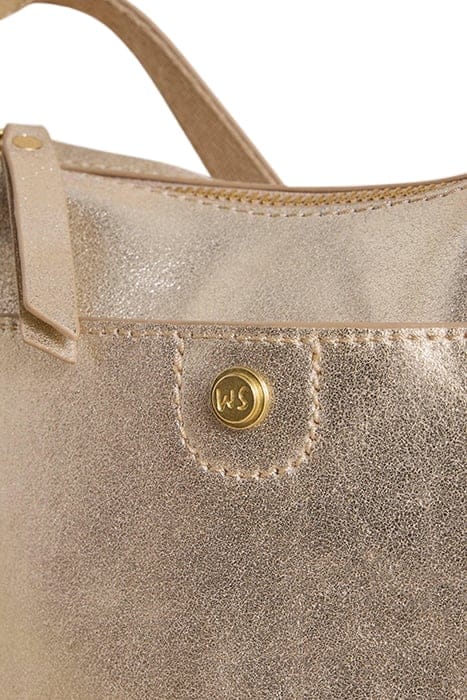 MINI FERN LEATHER CROSSBODY GOLD TONE METALLIC 6