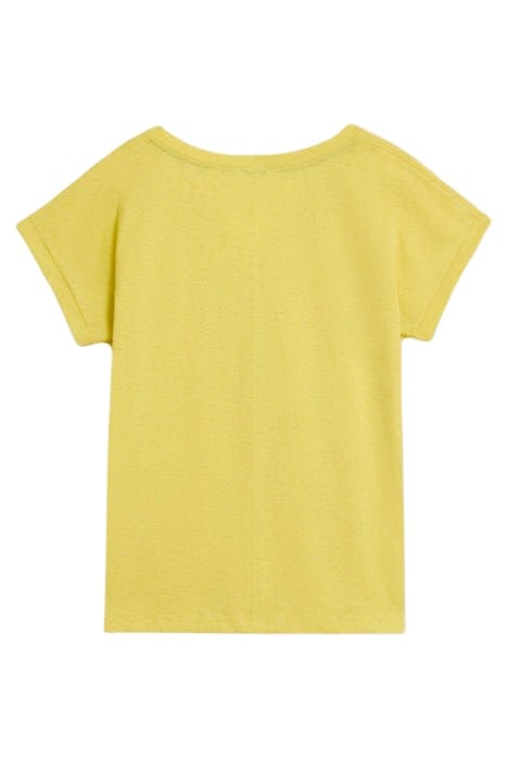 NELLY NOTCH NECK TEE BRIGHT YELLOW 5