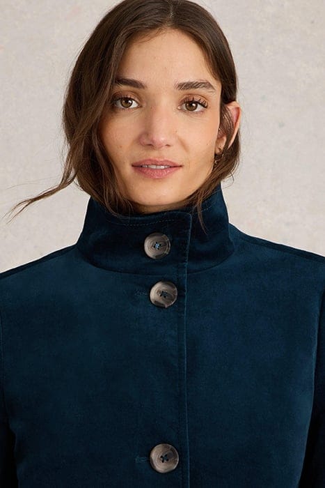 KARLA VELVET COAT DARK TEAL 5