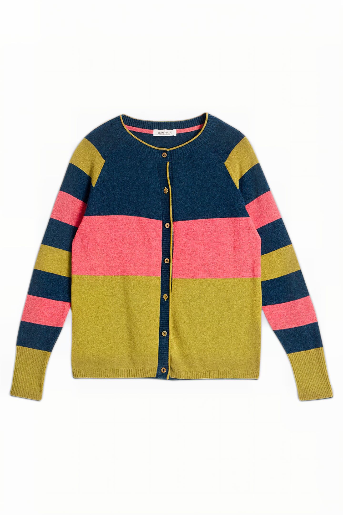 LULU STRIPE CARDI CHARTREUSE MULTI 3