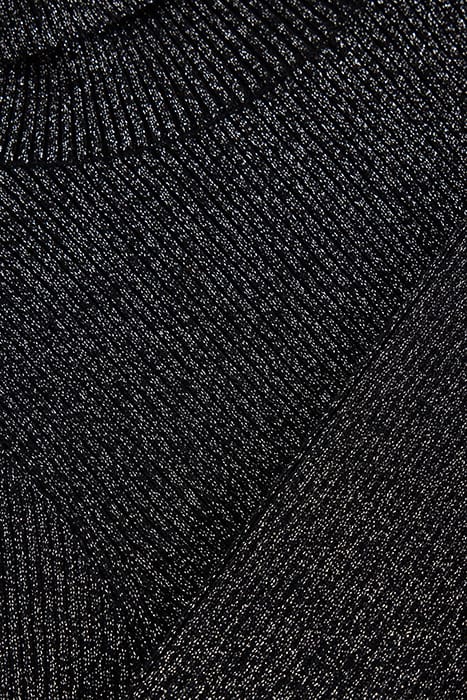 LILA SPARKLE RIB ROLL NECK PURE BLACK 6
