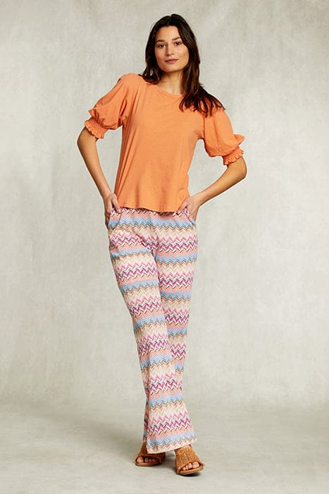 ORANGE T-SHIRT 3/4 SLEEVES WITH SMOCK ORANGE 3