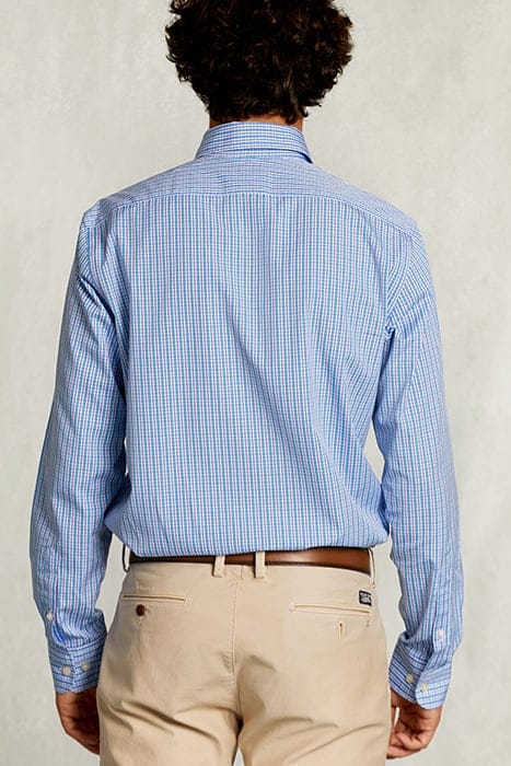 CUSTOM FIT CHECKED SHIRT BLUE/WHITE 2
