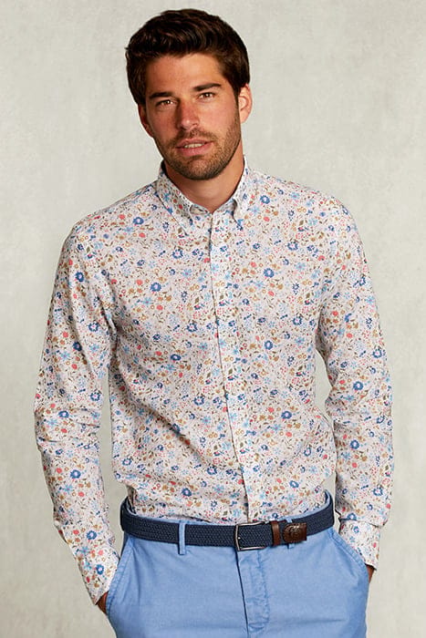 CUSTOM FIT FLORAL SHIRT MULTI WHITE 1