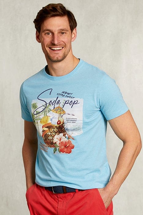 NORMAL FIT BASIC T-SHIRT BORA BORA MEL BLUE 1