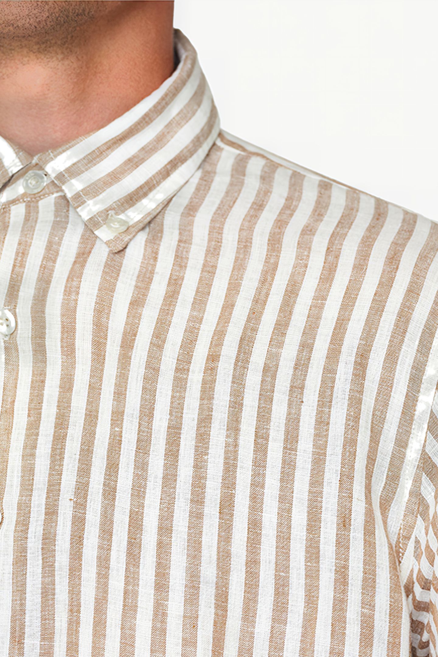 GREGSI LINEN STRIPE BROWN LION 6
