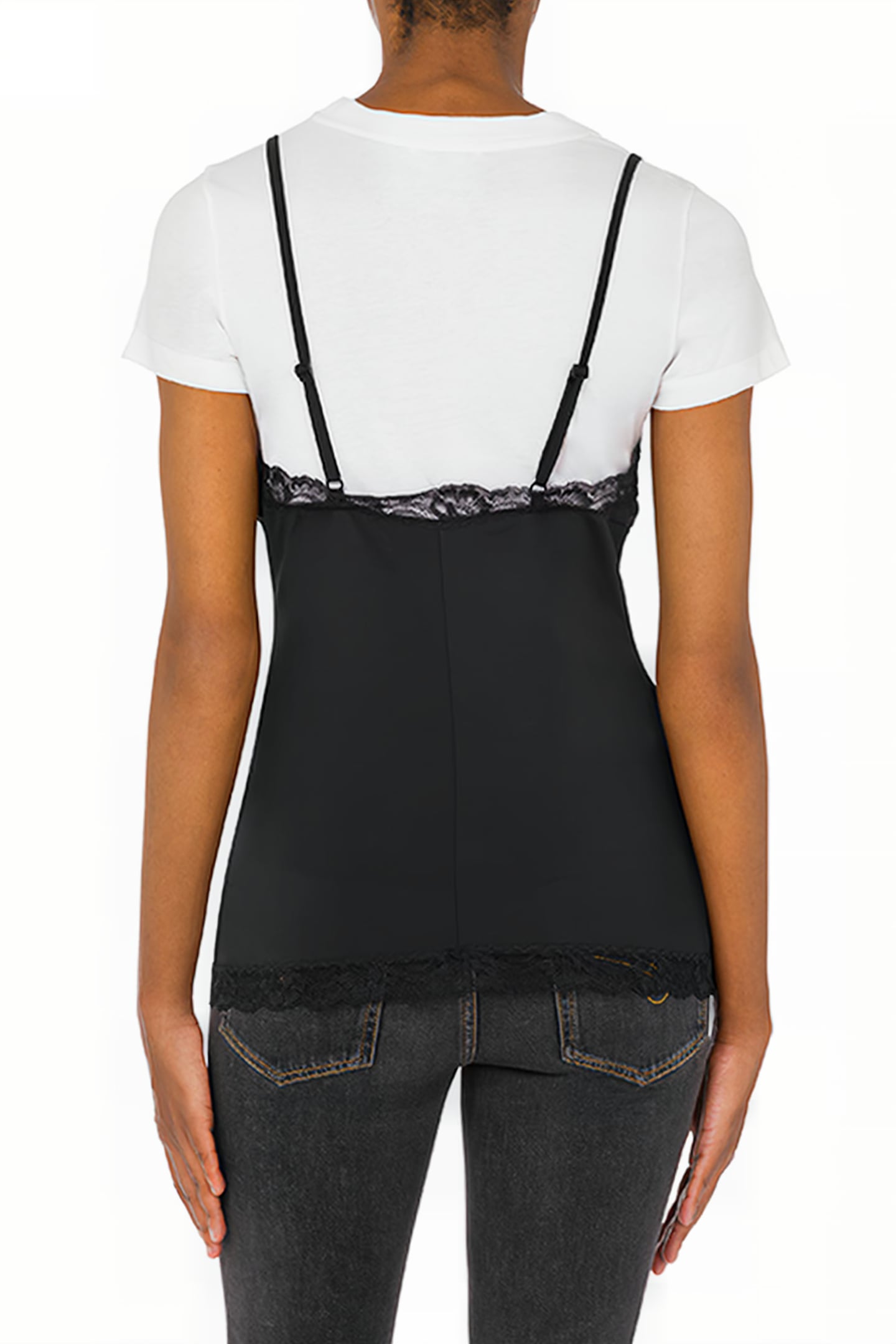 TROMPE L'ŒIL JERSEY T-SHIRT BLACK 2