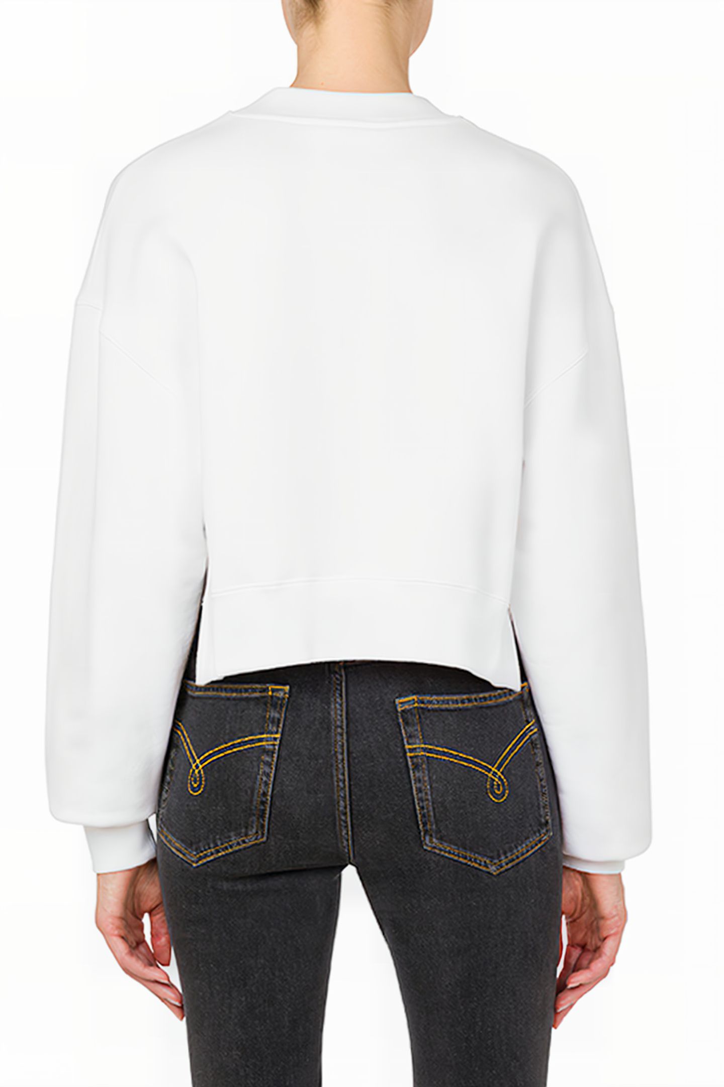 PEACE & LOVE COTTON SWEATSHIRT WHITE 2