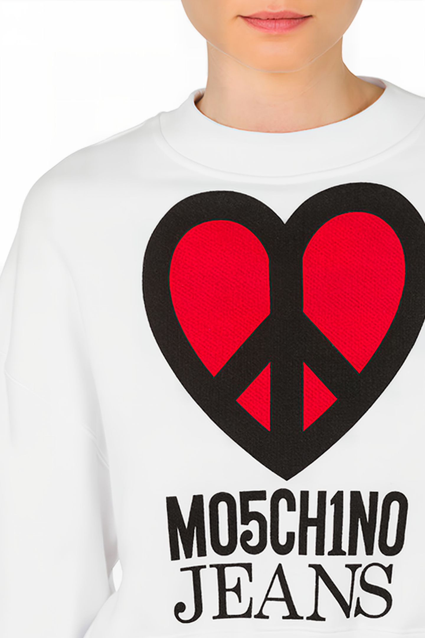 PEACE & LOVE COTTON SWEATSHIRT WHITE 4