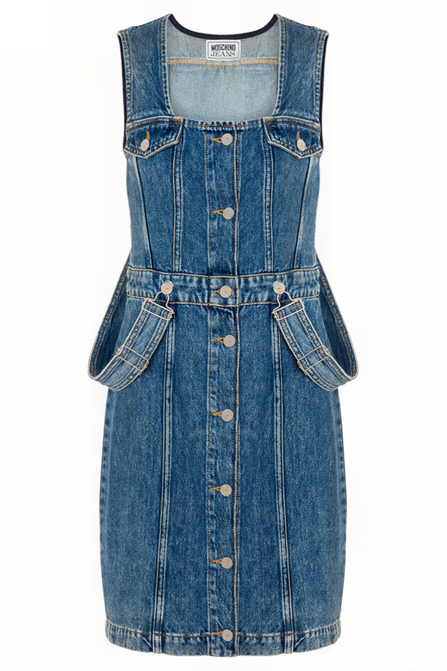 SUSPENDERS DENIM DRESS BLUE 3