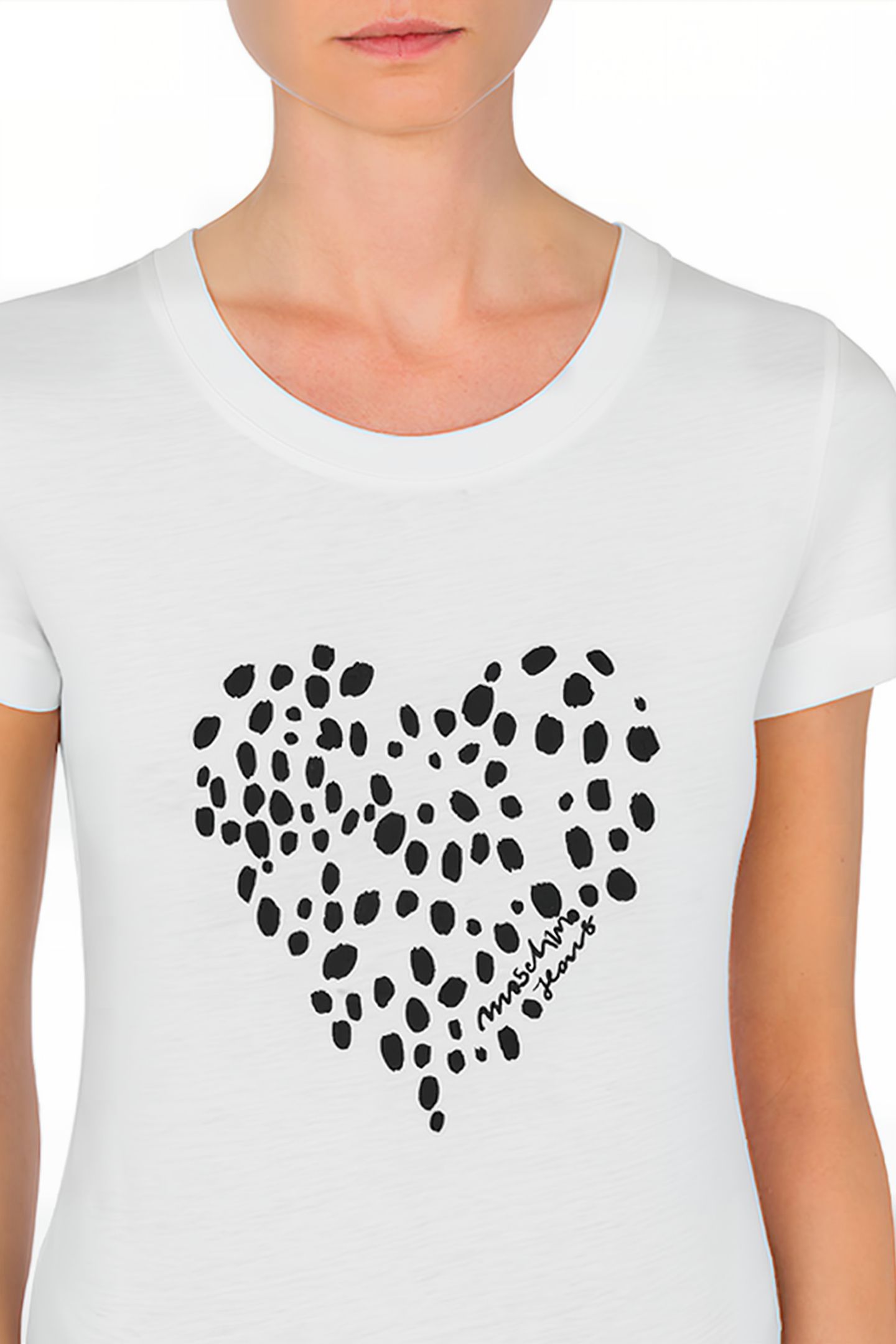 LEOPARD HEART JERSEY T-SHIRT WHITE 4