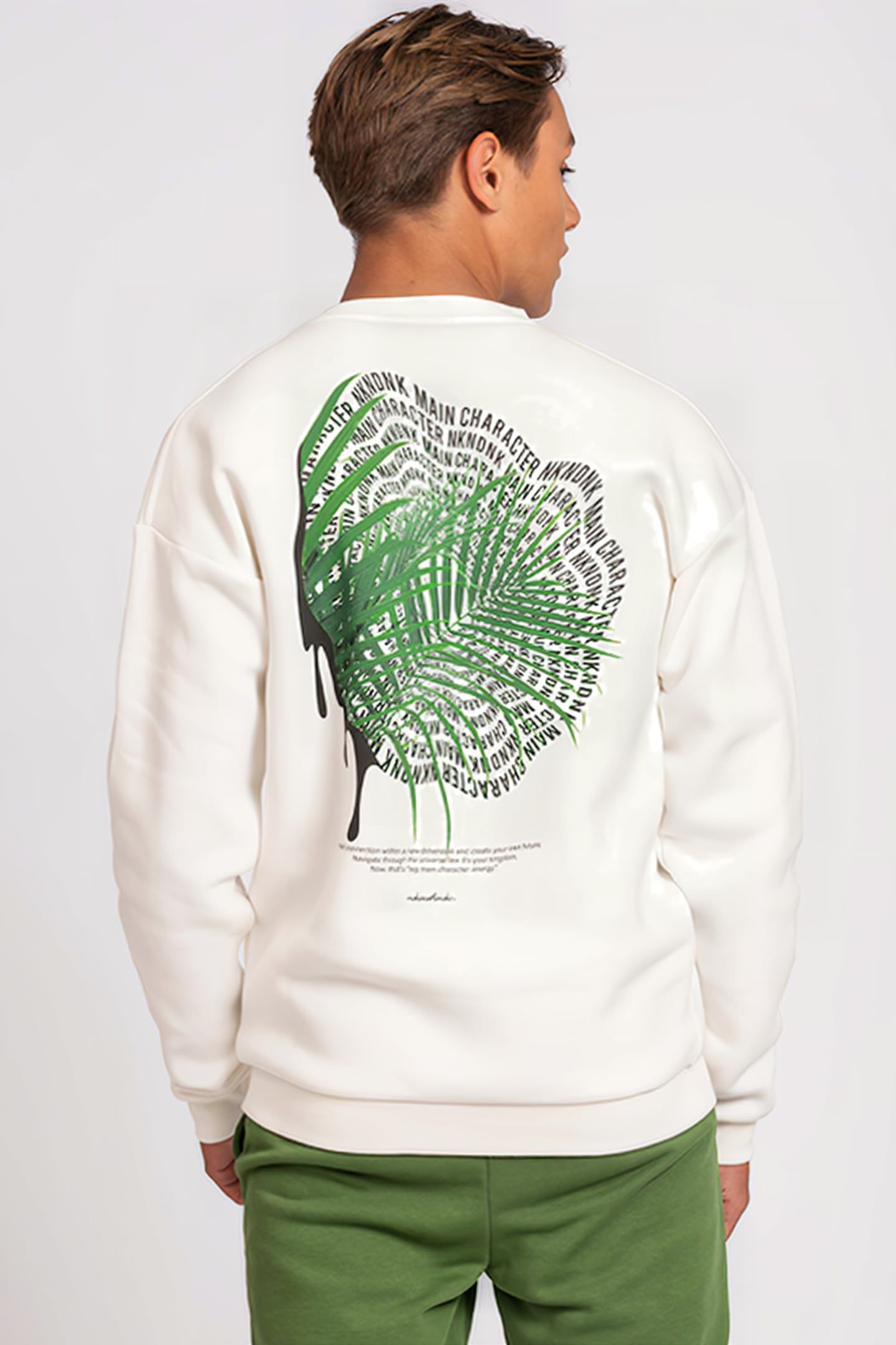PALM SWEATSHIRT OFF WHITE 2