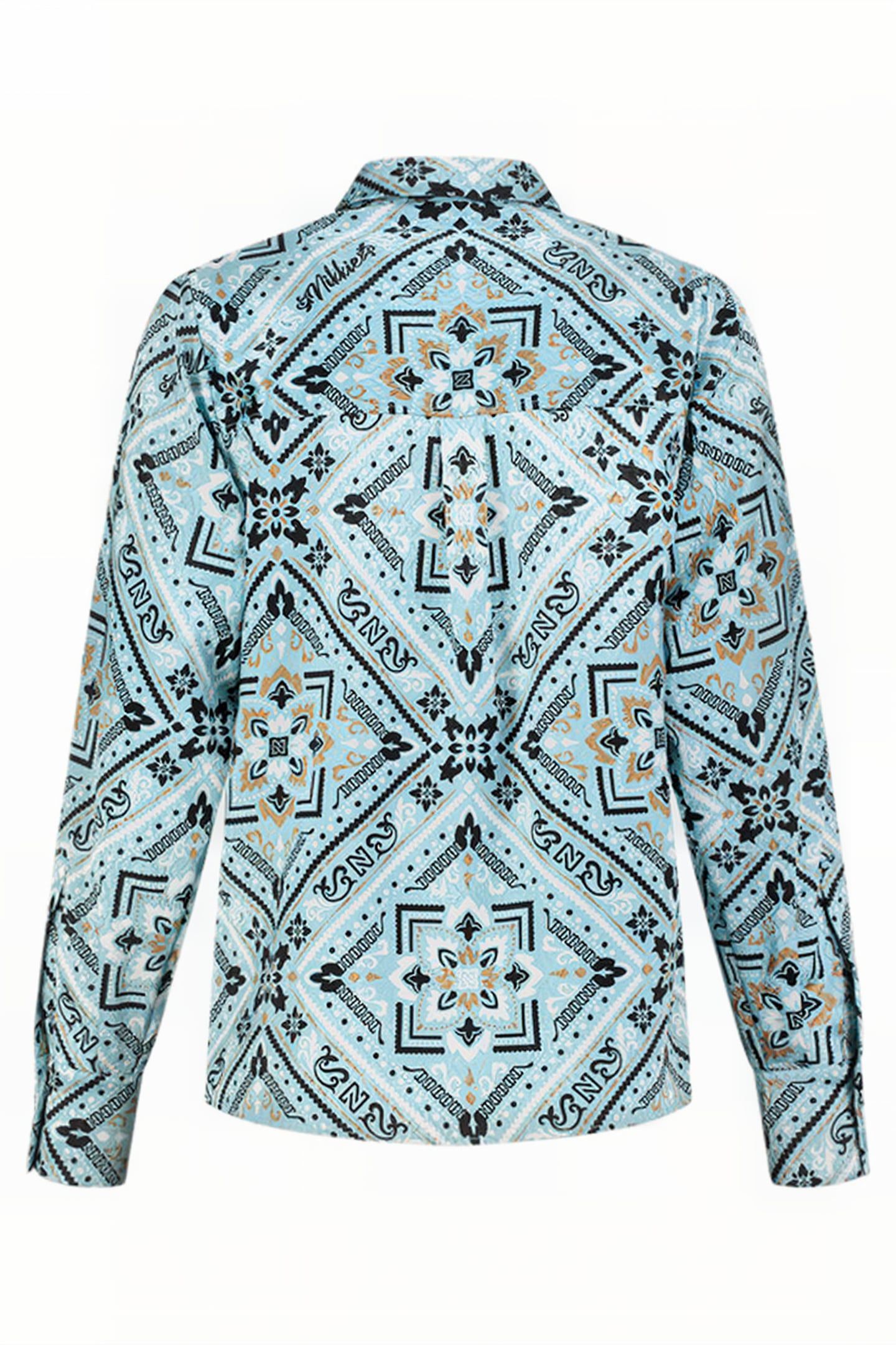 BANGKOK PRINTED BLOUSE POOL/BLACK 3