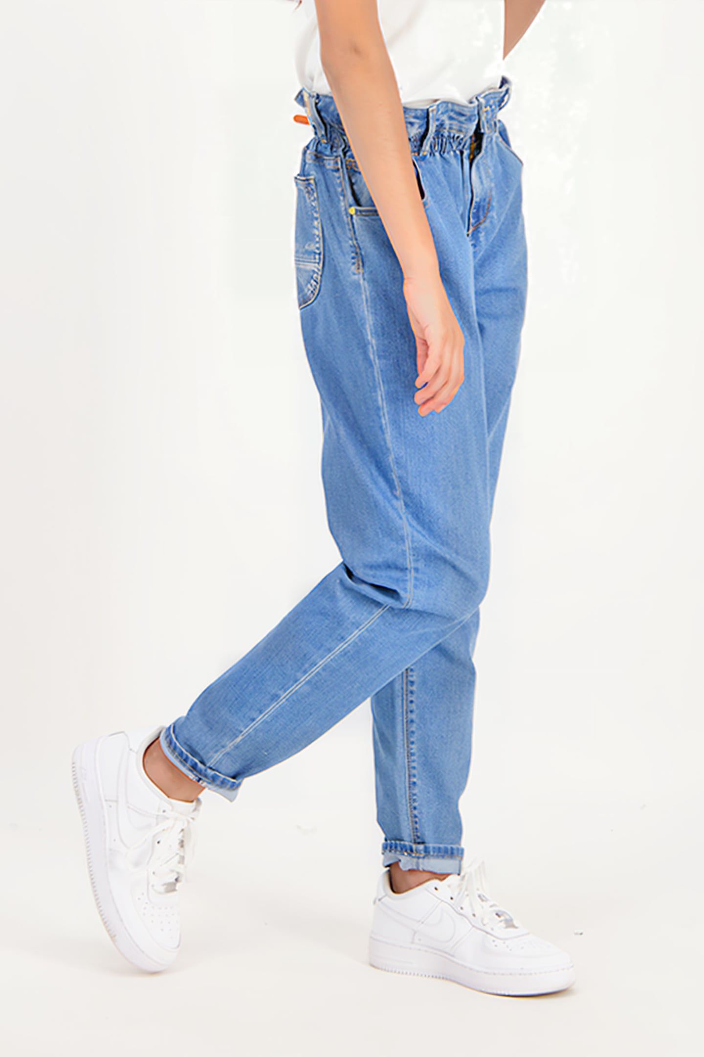 GIRLS DAKOTA JEANS MID BLUE STONE 7