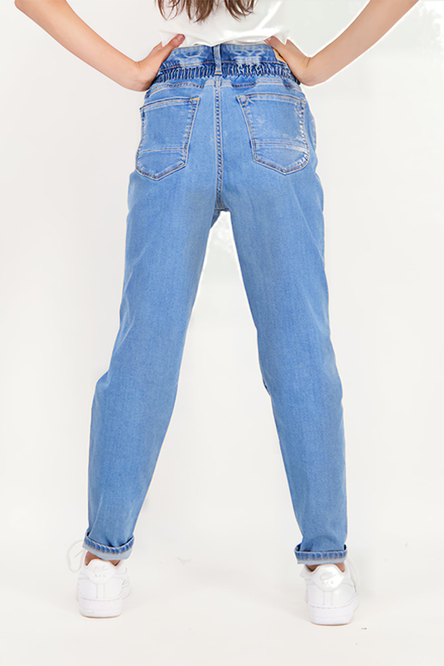 GIRLS DAKOTA JEANS MID BLUE STONE 2