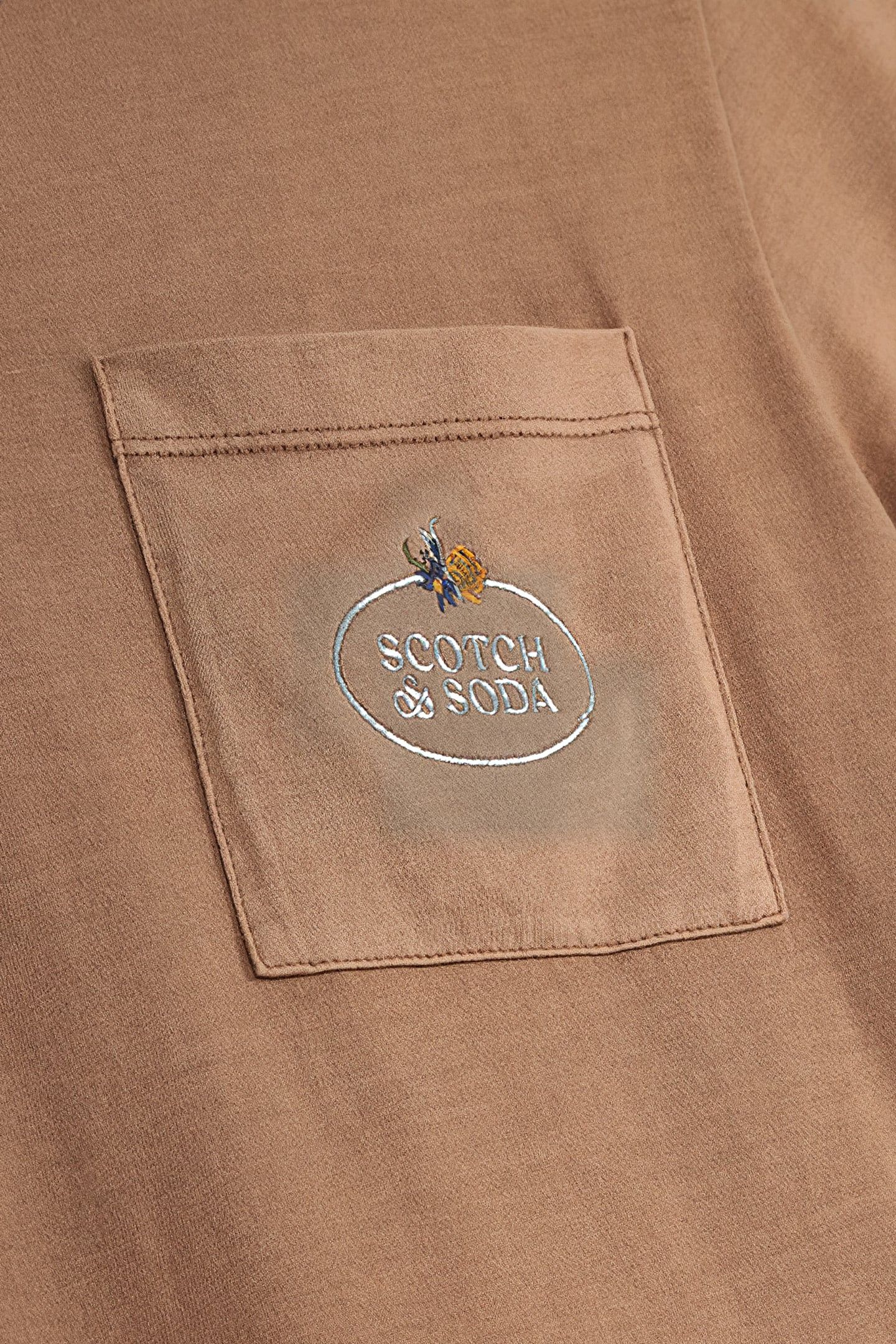 GARMENT DYED SS POCKET TEE CAPPUCHINO 3