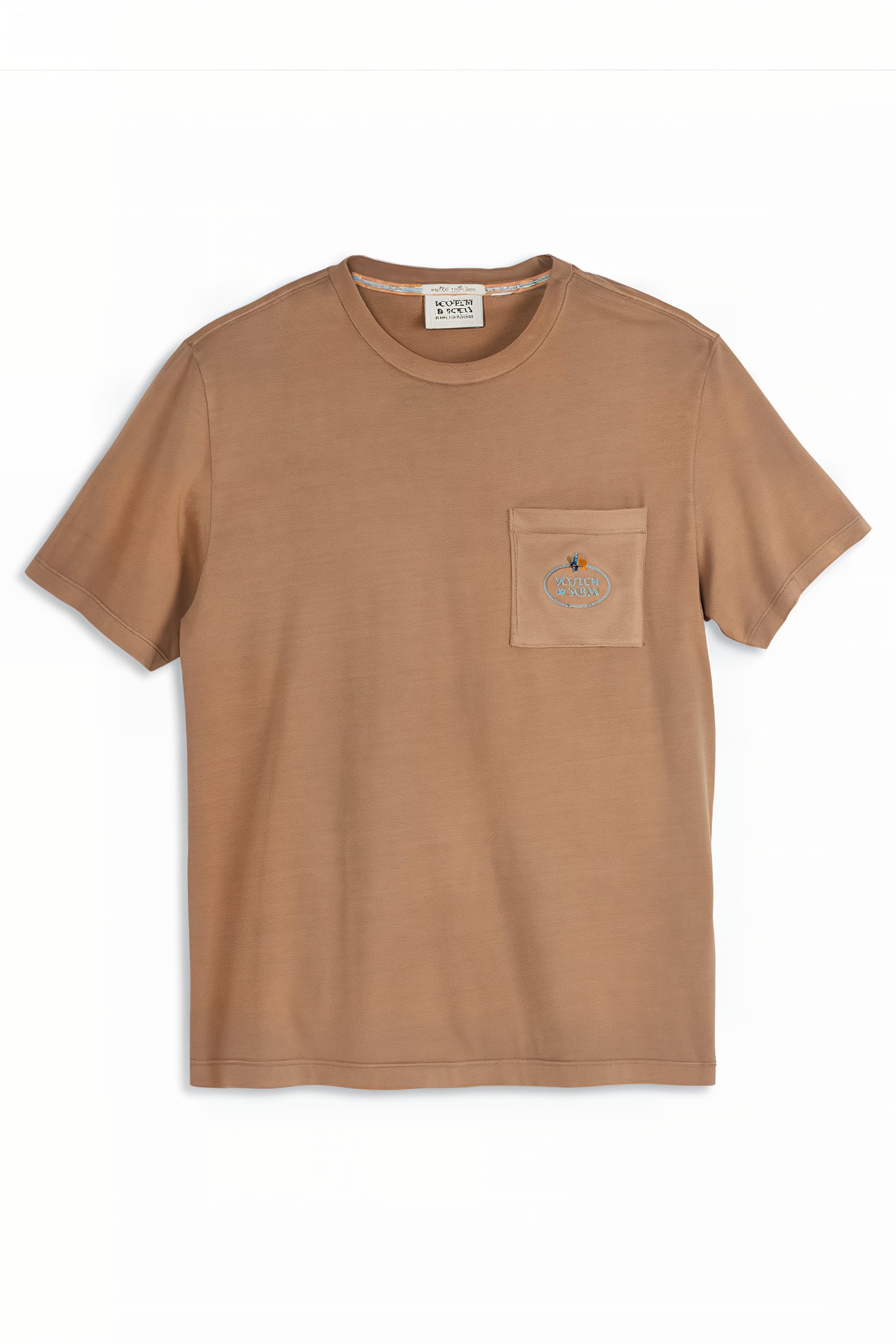 GARMENT DYED SS POCKET TEE CAPPUCHINO 1