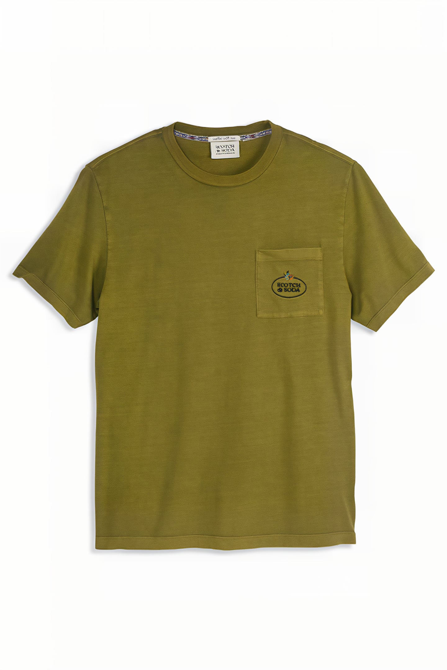 GARMENT DYED SS POCKET TEE MOSS GREEN 1