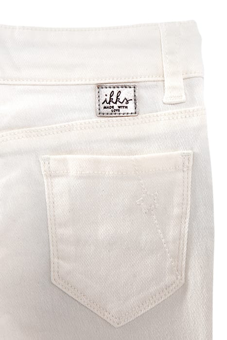 GIRLS' ECRU SKINNY JEANS WITH EMBROIDERY AND STUDS 5