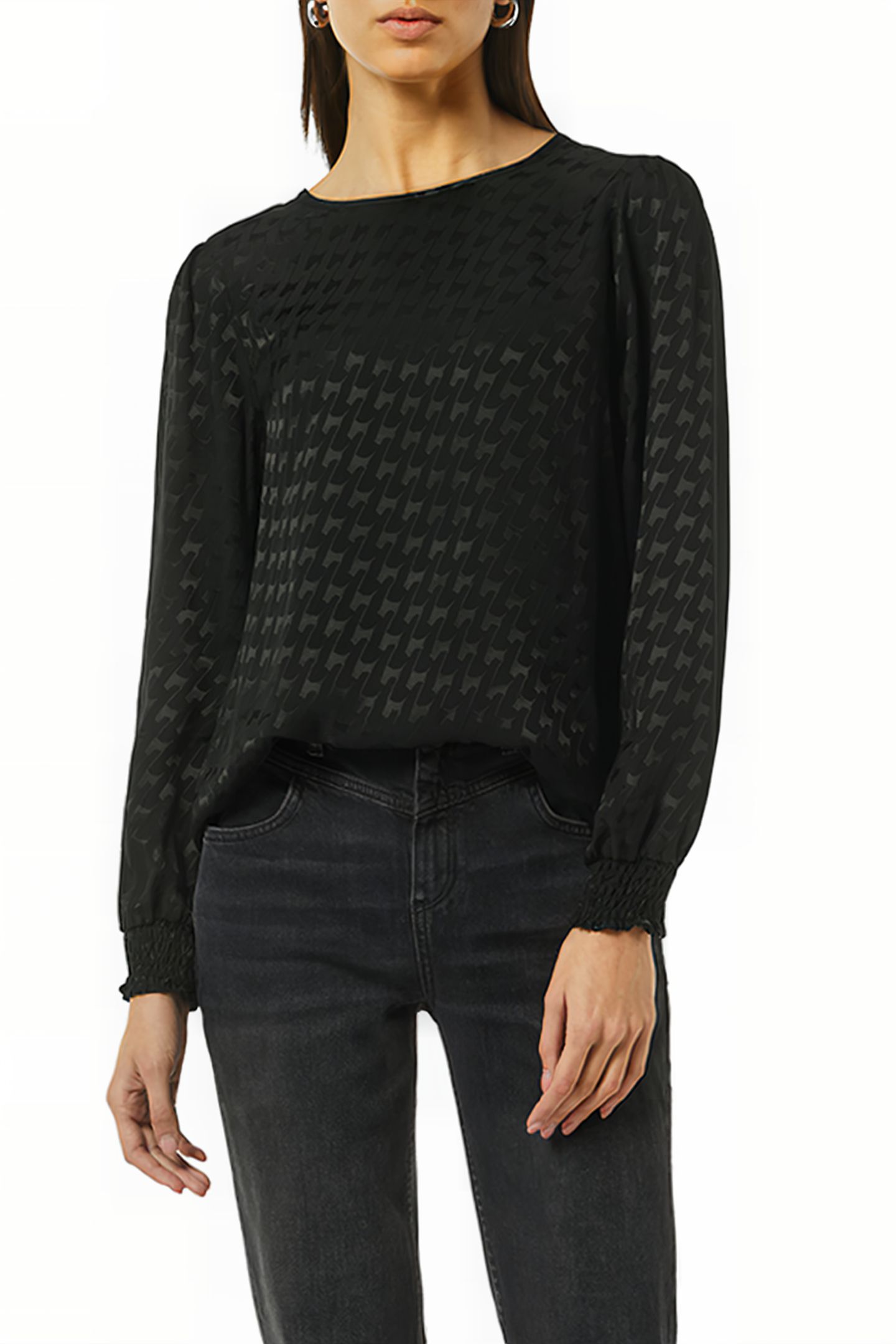 COMMA BLOUSES GREY/BLACK 1