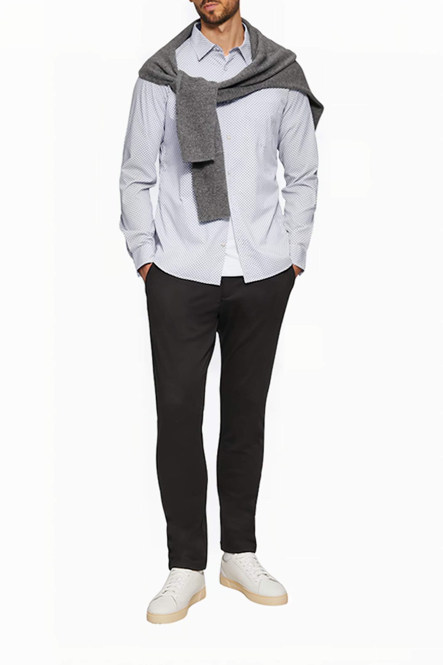 S.OLIVER SHIRTS GREY/BLACK 4