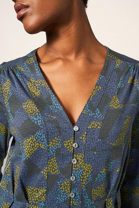 ASHLEIGH JERSEY TOP GREEN MULTI 4