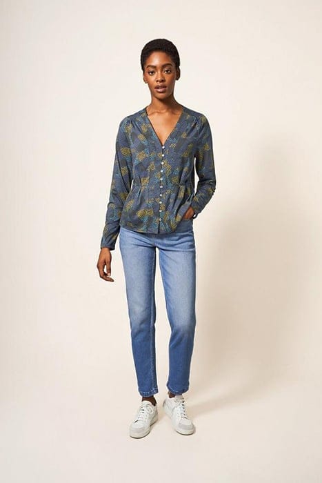 ASHLEIGH JERSEY TOP GREEN MULTI 3