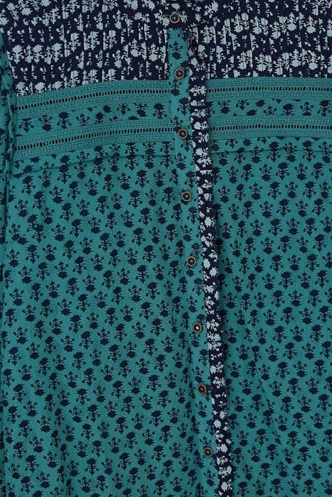 MABEL MIXED PRINT SHIRT TEAL MULTI 4