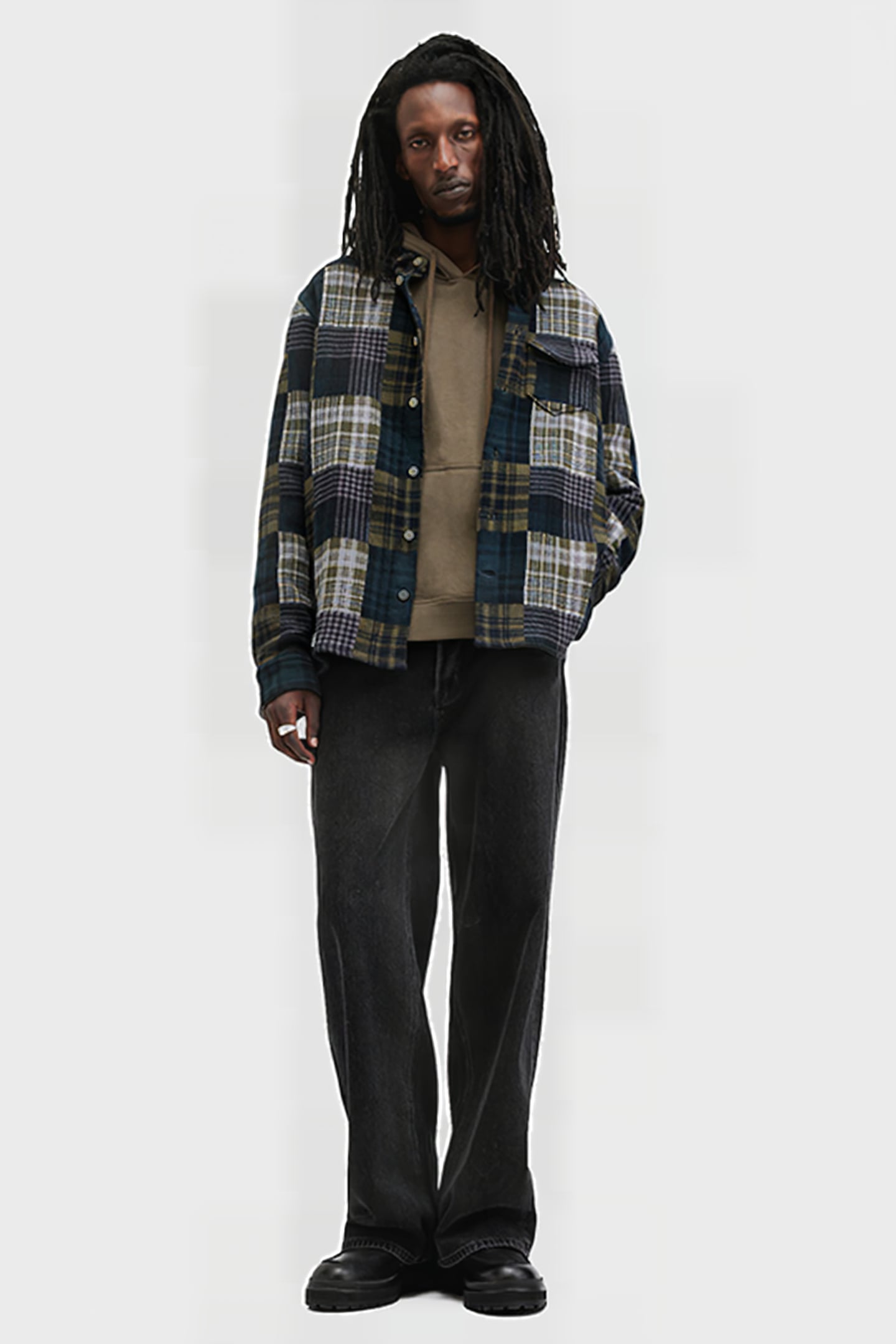 HOPTON LS SHIRT KHAKI GREEN 3