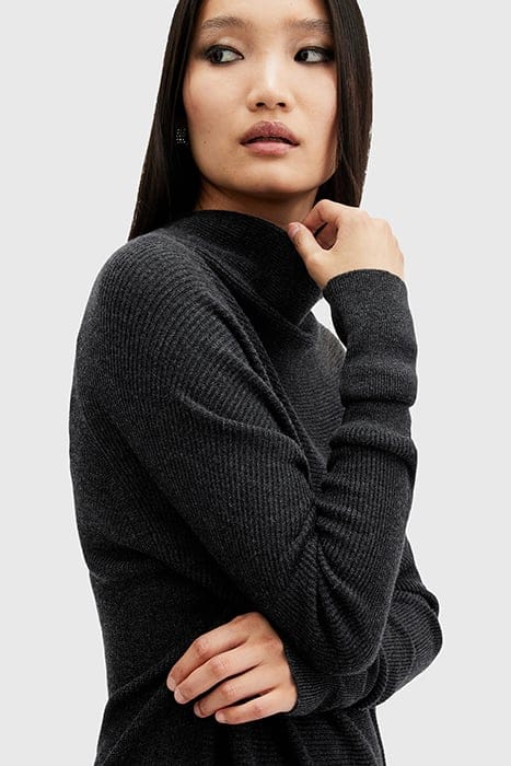 RIDLEY JUMPER DRESS CINDER BLACK MARL 7