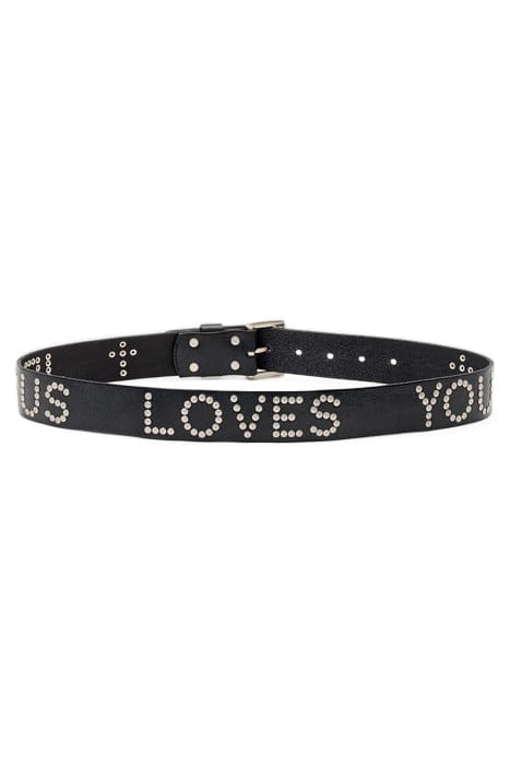 JESUS LOVES BELT BLACK/ANTQ NICKEL 4