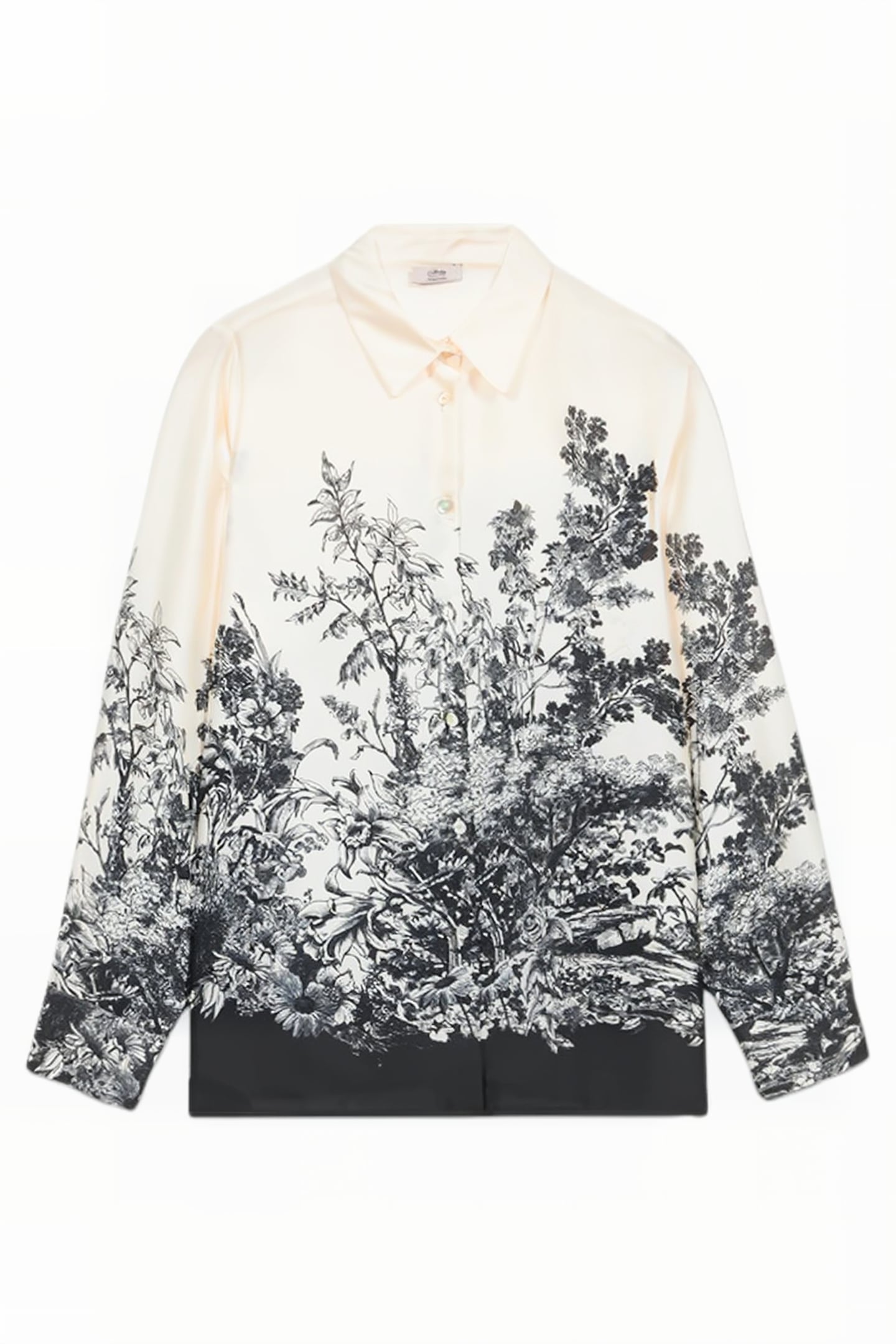 PATTERNED SATIN SHIRT WHITE 3