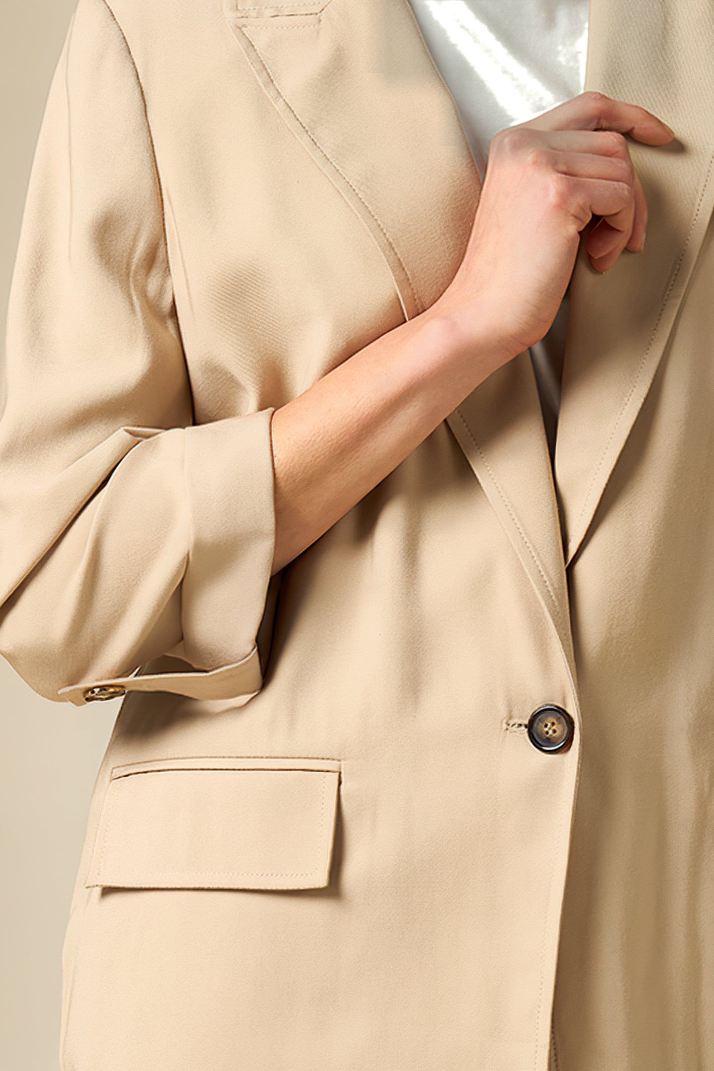 VISCOSE TWILL BLAZER NATURAL 4