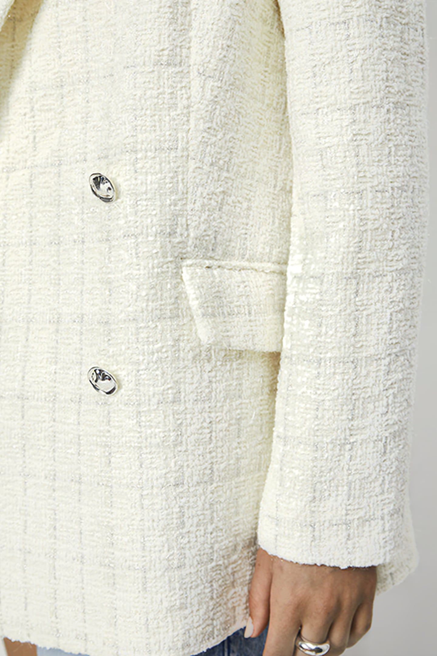 RENOIR BOUCLÉ BLAZER BUTTER CREAM 8